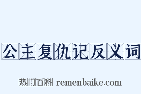 公主复仇记反义词是什么意思的图片